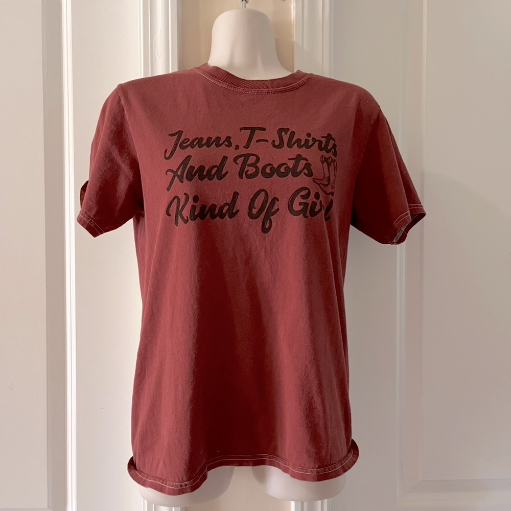 American Highway Youth Girls Tee “Jeans T-Shirts & Boots Kind of Girl” - Youth,L